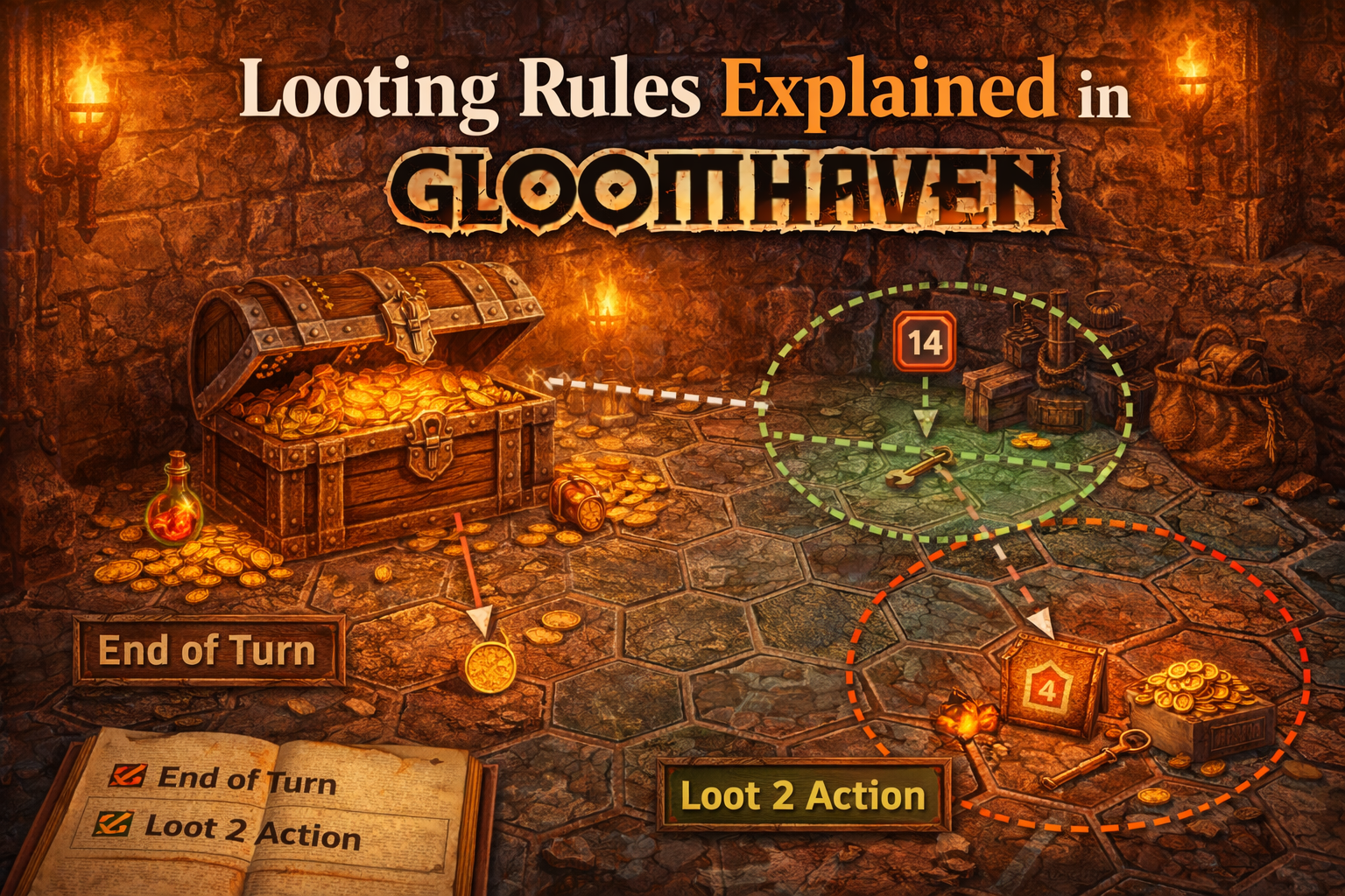 Looting Rules Explained in Gloomhaven — Timing, Range, and Greed